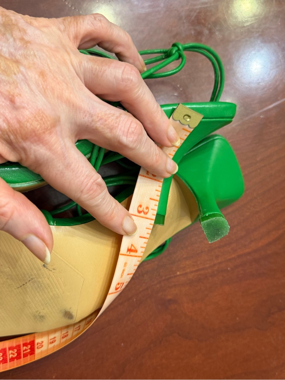 Zara Green Strappy Square-Toe Sandals - Picture 5 of 5
